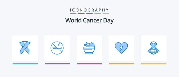 Всемирный День Борьбы Раком Терпение Травяные Романтика Сердце Creative Icons — стоковый вектор