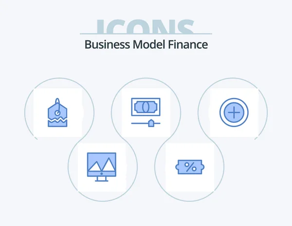 Finance Blue Icon Pack Icon Design Tag Zahlungen Finanzen — Stockvektor