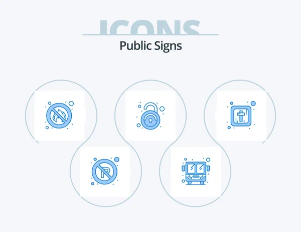 Общедоступные Знаки Blue Icon Pack Icon Design Крест Незащищенным Боец — стоковый вектор