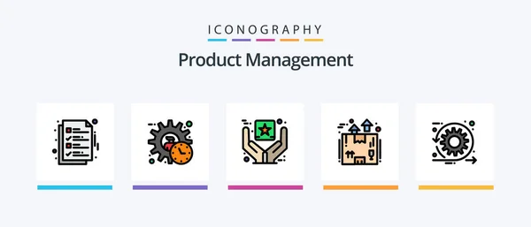 Řada Product Management Vyplněno Icon Pack Včetně Času Scrum Seo — Stockový vektor