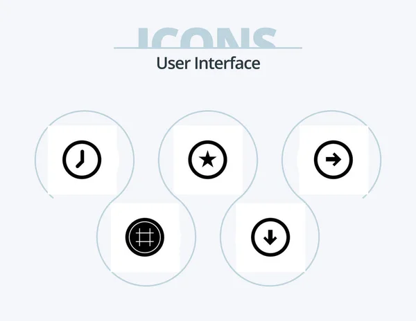 User Interface Glyph Icon Pack Icon Design Button User Interface — Stock vektor