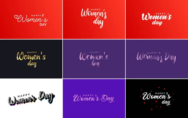 Abstract Happy Women Day Logo Women Face Love Vector Design — Stock Vector