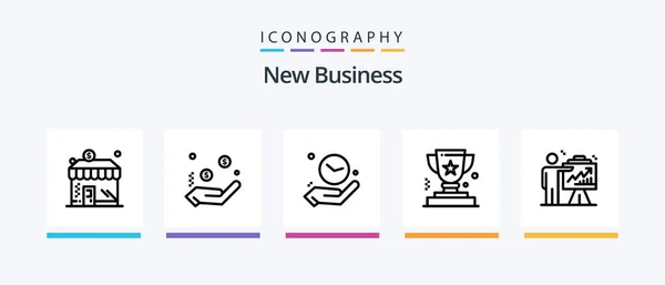 New Business Line Icon Pack Including Лампочка Бизнес Безопасности Бизнес — стоковый вектор