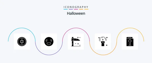 Halloween Glyph Icon Pack Including Holiday Bible Halloween Night Halloween — vektorikuva