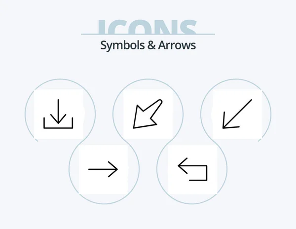 Дизайн Иконы Arrows Line Pack Налево Стрелка — стоковый вектор