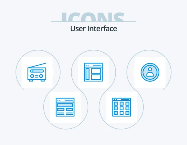 User Interface Blue Icon Pack Icon Design Left Communication User — Vetor de Stock