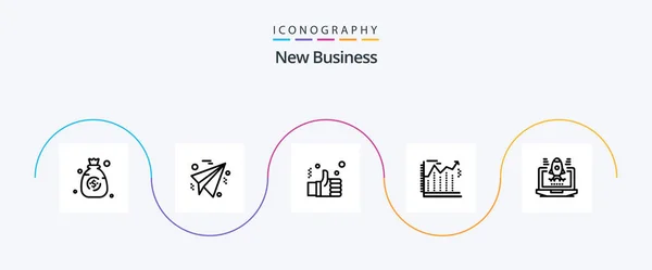 New Business Line Icon Pack Including Business Arrows — Stock vektor