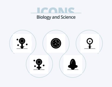 Biology Glyph Icon Pack 5 Icon Design. cell. biochemistry. nose. biology. medical