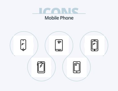 Mobile Phone Line Icon Pack 5 Icon Design. mobile. phone. huawei. iphone. mobile