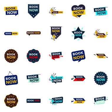 Promote Your Products or Services in Style with Our Pack of 25 Book Now Banners
