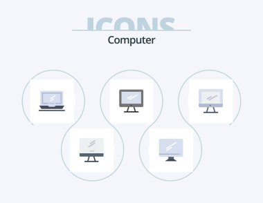Computer Flat Icon Pack 5 Icon Design. . imac.
