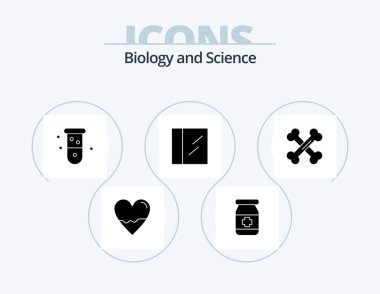 Biology Glyph Icon Pack 5 Icon Design. lab. biology. biochemistry. drug. laboratory