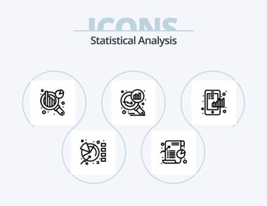 Statistical Analysis Line Icon Pack 5 Icon Design. failure. business. person. analysis. graph