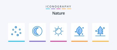 Nature Blue 5 Icon Pack Including . nature. rise. garden. nature. Creative Icons Design