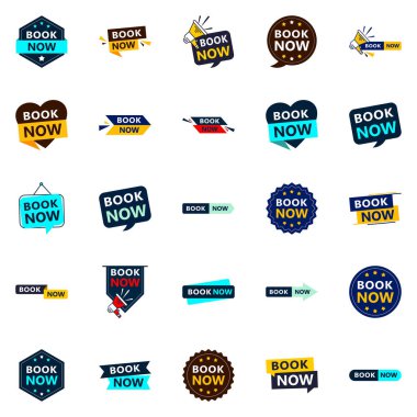 Get Your Customers Booking with Our Pack of 25 Book Now Banners