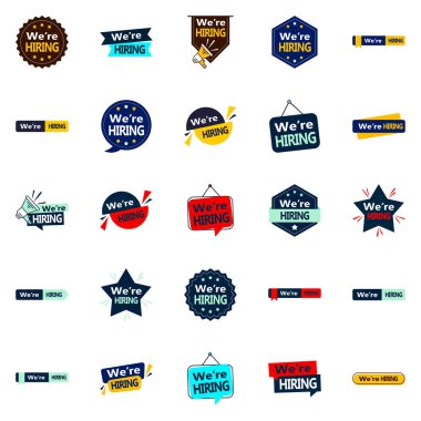 25 Vektör Tasarımları 'nı işe alıyoruz ki işe alım materyalleriniz daha çekici olsun.