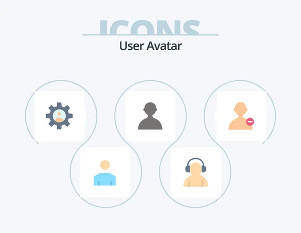 User Flat Icon Pack Icon Design User Basic Gear Basic — Stock Vector