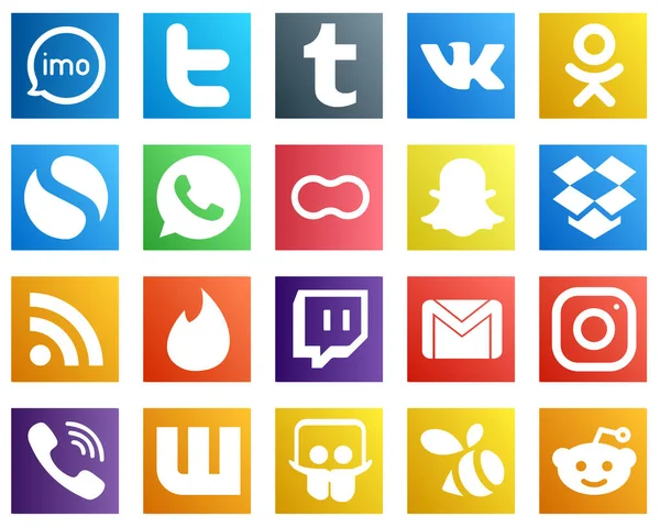 20 Minimalist Social Media Icons such as feed. dropbox. odnoklassniki. snapchat and mothers icons. Unique and high definition