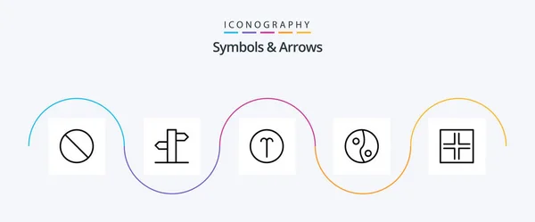 Symbols Arrows Line Icon Pack Including Signs Sign Symbols Yin — vektorikuva