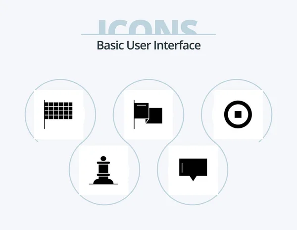 Basic Glyph Icon Pack Icon Design Race User Basic — Stockvector