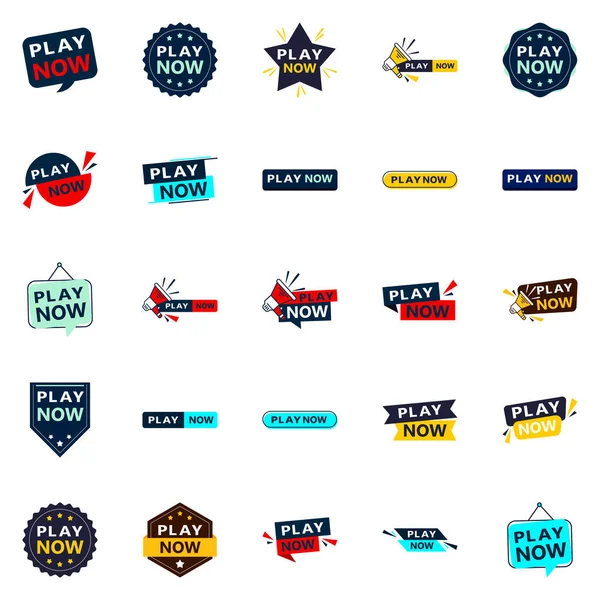 Make Big Impact Our Pack Play Now Banners — Stock vektor