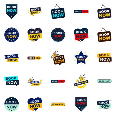 Attract More Customers with Our Pack of 25 Book Now Banners