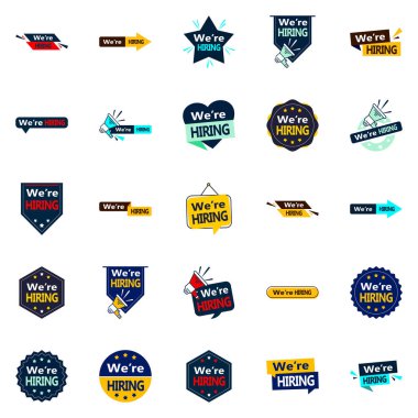 İşe Alma Çabalarınızı Bizim 25 'imizle Arttırın Vektör Resimleri Kiralıyoruz