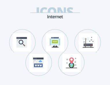 Internet Flat Icon Pack 5 Icon Design. hardware. news. browser. journal. communications