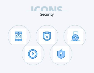 Security Blue Icon Pack 5 Icon Design. . security. virus. protect. key