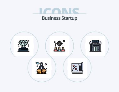 İş Başlangıcı Satırı Simge Paketi 5 Simgesi Tasarımı doldurdu. Paylaş. şebeke. Madalya. İş. hedef