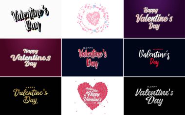 Love word art design with a heart-shaped background and a bokeh effect