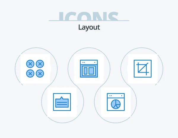 Layout Blue Icon Pack Icon Design Site Design Pie Layout — Stock Vector