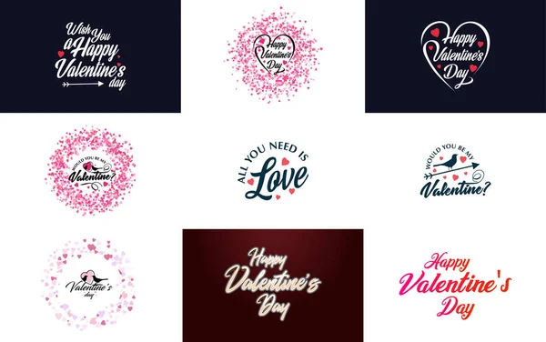 Love You Hand Drawn Lettering Heart Design Suitable Use Valentine — Archivo Imágenes Vectoriales