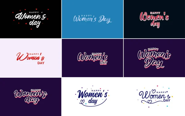 March Background International Women Day Floral Decorations Paper Art Style — Vetor de Stock