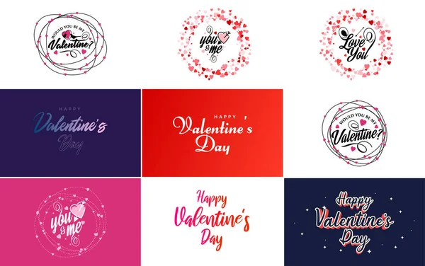 Love You Hand Drawn Lettering Heart Design Suitable Use Valentine — Stockvektor