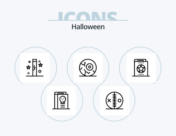Halloween Line Icon Pack Icon Design Scary Halloween Scary Scary — Stockvektor