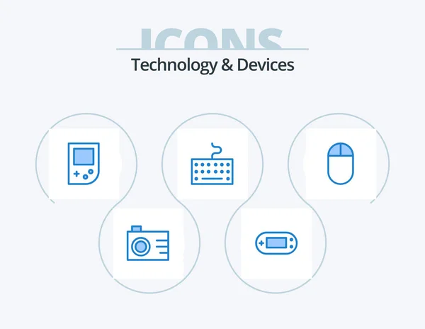 Devices Blue Icon Pack Icon Design Device Mouse Type — Stockový vektor
