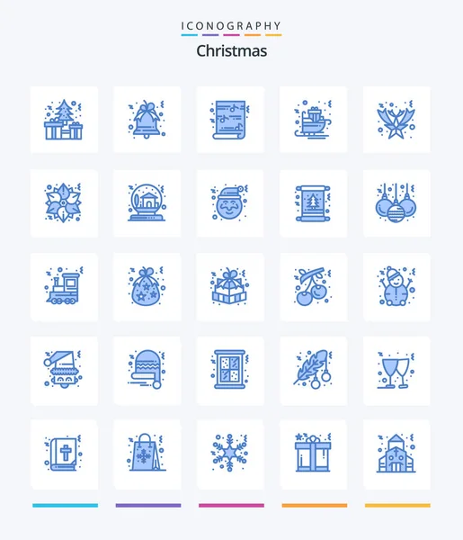 Creativo Navidad Azul Icono Paquete Tal Como Caído Trineo Gracioso — Archivo Imágenes Vectoriales