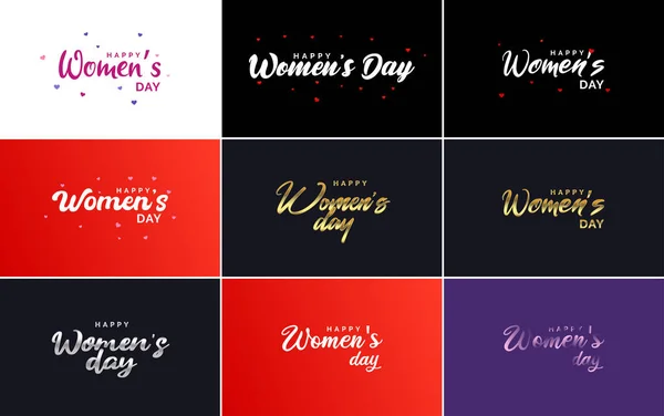 International Women Day Banner Template Gradient Color Scheme Feminine Symbol — Stockový vektor