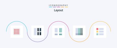 Layout Flat 5 Icon Pack Including layout. frame. layout. collage. layout clipart