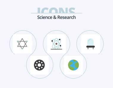 Science Flat Simgesi 5 Simge Tasarımı. - Evet. - Evet. Boşluk. Işık. diyot