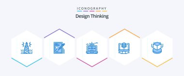Dosya dahil 25 mavi simge paketi tasarla. Katmanlar. Tasarım. Çek. vektör