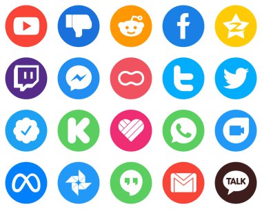 20 zarif Beyaz Simgeli kadın. Fıstık. qzone. fb ve Messenger Düz Çember Arkaplanı