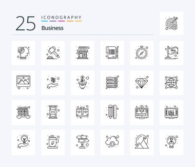 İş 25. hat simgesi. Durma saati de dahil. Anlaştık. Bina. İmzala. kontrat