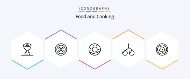 Gıda 25 Hat simgesi de dahil. - Evet. Yemek. Ye. Pizza.