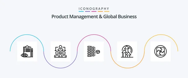 Product Managment Global Business Line Icon Pack Including Product Method — Stock vektor