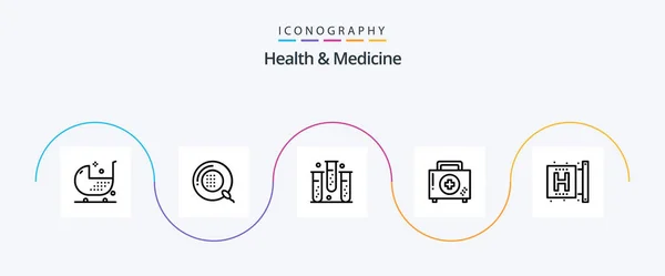Health Medicine Line Icon Pack Including Disease Aid Health Health — Stock vektor