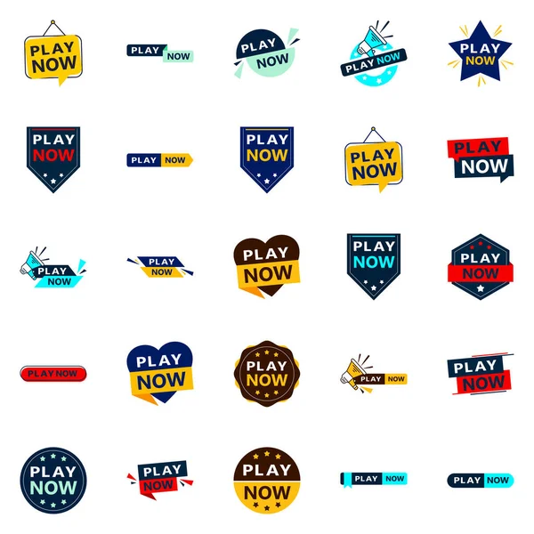 Creative Play Now Banners Help You Stand Out — Image vectorielle