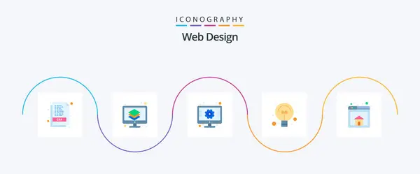 网页设计平台5图标包 包括首页 Web — 图库矢量图片
