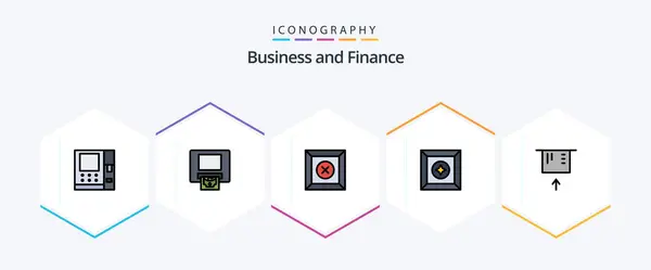 Finance Filledline Icon Pack Including Product — Image vectorielle
